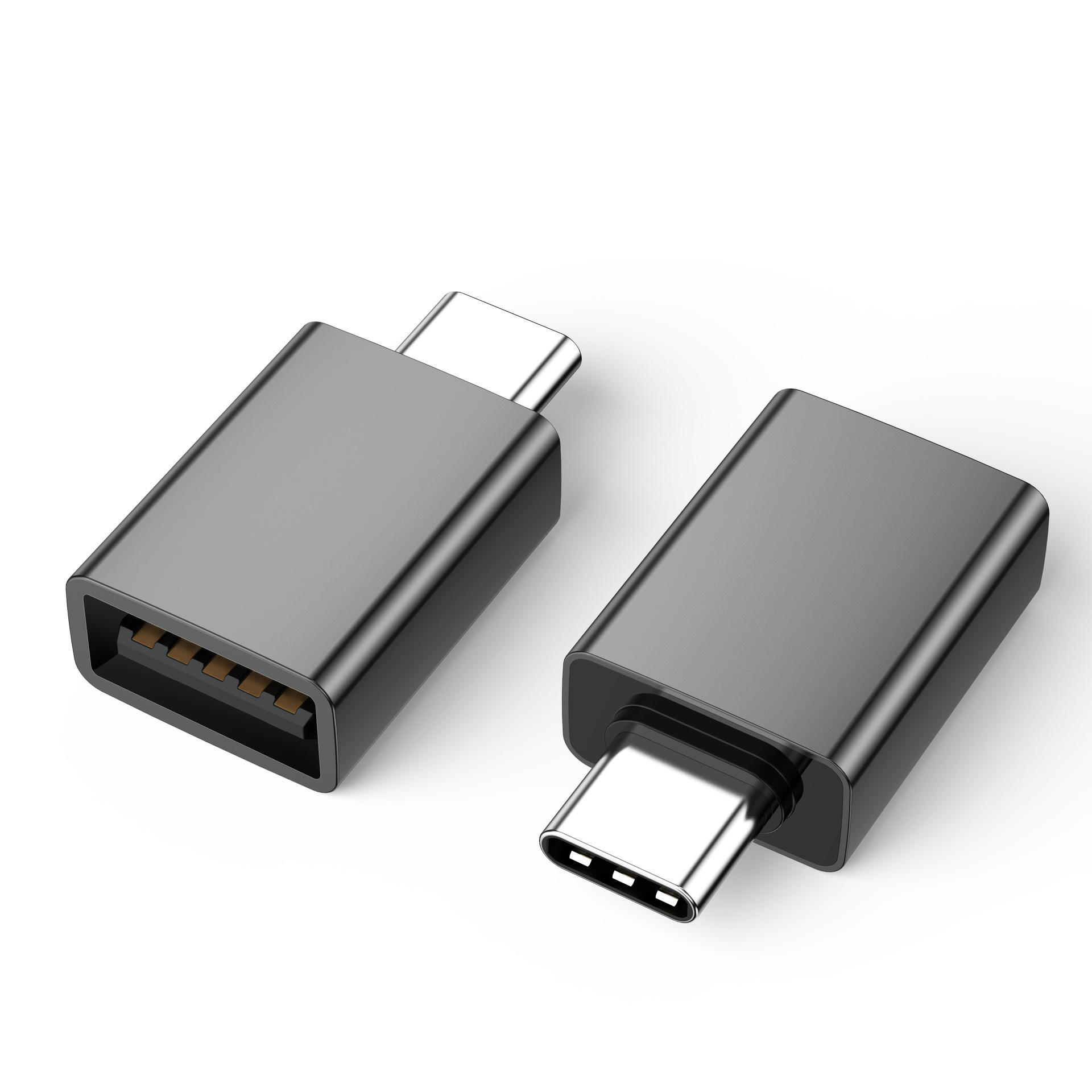 ประเภท-C เป็น USB สีดำ