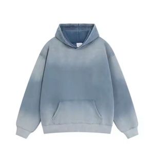 Sweat à capuche personnalisé 100% coton French Terry 500 g/m², délavé à l'acide, épais, coupe oversize, effet soleil délavé, streetwear, pull uni - Product Image 3