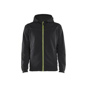 BLAKLADER-Sweat à capuche 336325269933S avec fermeture éclair complète Noir/Jaune-EAN 7330509550212 WORK HOODIES - Product Image 1