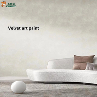 Peinture murale acrylique velours à faible teneur en COV, finition métallisée brillante pour revêtement liquide d'intérieur, application par raclage et étalage