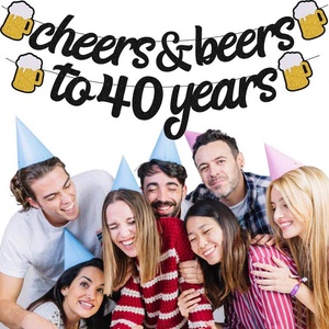 Striscione per 30° Compleanno 'Ciao e Birra per 30 Anni' Decorazioni per Uomini Donne Lui Lei Felice Trenta Anni di Compleanno Anniversario - Product Image 6