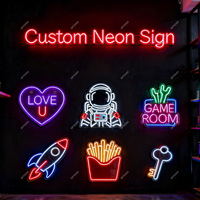 Livraison directe, néon flexible, arts, acrylique haute transparence, sans MOQ, décoration murale, fête, intérieur, chambre, enseignes lumineuses au néon LED personnalisées