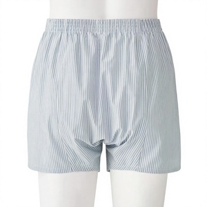Calzoncillos bóxer con logotipo personalizado OEM/ODM para hombre, ropa interior de algodón 100% de alta calidad, pantalones cortos de malla de talla europea, Bóxer tejido de fibra de bambú de cintura media - Product Image 5