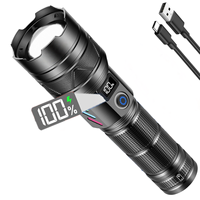 Lampe torche LED zoomable haute puissance, lumière super brillante, rechargeable par USB, corps en aluminium, étanche, pour le camping