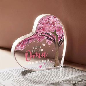 Produits personnalisables, cadeau d'anniversaire pour femmes, motif d'arbre à cerisiers, plaque incurvée en acrylique haute transparence, décoration de bureau à domicile - Product Image 4