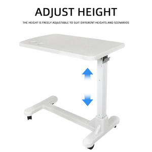 Table de lit d'hôpital à roulettes, bureau surélevé réglable en hauteur <span class=keywords><strong>pour</strong></span> patients, <span class=keywords><strong>personnes</strong></span> âgées, utilisation à domicile avec ordinateur <span class=keywords><strong>portable</strong></span> - Product Image 4