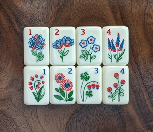Jeu de Mahjong Vert <span class=keywords><strong>Florence</strong></span> de style américain avec 152 tuiles gravées – Ensemble de Mahjong traditionnel - Product Image 5