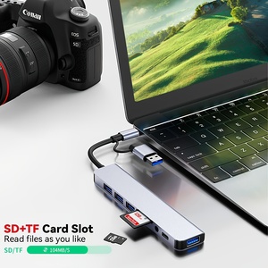 2-trong-1 USB C HUB <span class=keywords><strong>3.0</strong></span> & 2.0 Type-C <span class=keywords><strong>SD</strong></span>/TF Đầu Đọc Thẻ cho MacBook Pro không khí và nhiều hơn nữa PC/máy tính xách tay/máy tính bảng thiết bị sử dụng sản phẩm - Product Image 4