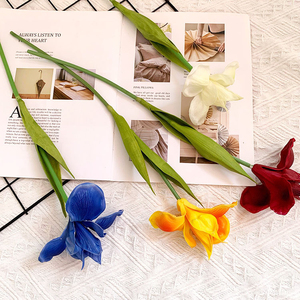 Fleurs artificielles <span class=keywords><strong>Iris</strong></span> élégantes et luxueuses en latex, durables et faites à la main, pour la décoration de la maison, des hôtels, des mariages et des fêtes - Product Image 5