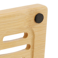 Support de Savon en Bois de Bambou Personnalisé avec Logo, Plateau de Rangement Naturel pour Salle de Bain avec Drain