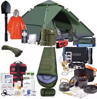 Kit de survie professionnel pour 2-3 personnes, directement de l'usine, équipement de plein air, sac de couchage, tente, pour 72 heures d'urgence, voyages, randonnée, camping