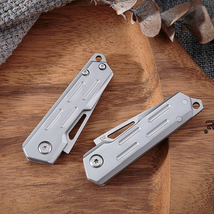 Cuchillo de defensa personal para exteriores, cuchillo plegable, accesorio para viajes en coche, cuchillo portátil para frutas, cuchillo de mano para carne. - Product Image 3