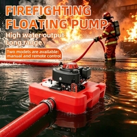 Pompe flottante d'incendie 3 pouces à essence auto-amorçante pour étang, lac, rivière et sauvetage d'urgence