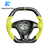 Volant en fibre de carbone forgé à fond plat personnalisé pour Ford Fiesta EcoSport Mk7 Mk7.5 St 180 Mk8 Mk6 Mk5 2013 2014 2006