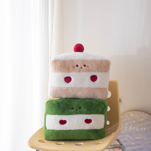 Saveur de fruits fraise <span class=keywords><strong>fromage</strong></span> gâteau jouets en peluche Matcha doux gâteau poupées en peluche amusant nourriture peluche Desserts crème gâteau peluche - Product Image 5