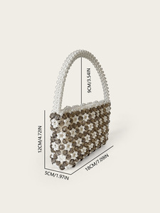 Sac à bandoulière carré en acrylique personnalisé, de qualité supérieure, avec fermeture éclair, motif pierre vintage, idéal pour les vacances, la plage, la vie quotidienne et les voyages - Product Image 5