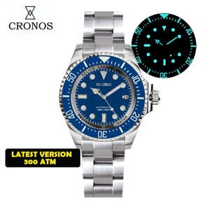 CRONOS L6009 Montre automatique pour homme 44 mm, montre-bracelet mécanique, saphir, plongeur, étanche 200 ATM, luminescence BGW-9, lunette en céramique PT5000 - Product Image 1