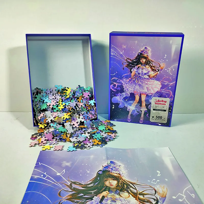 Contoh Gratis Diskon Langsung Pabrik Disesuaikan 500 Buah Potongan Jigsaw Puzzle Anime Potongan dari Cina