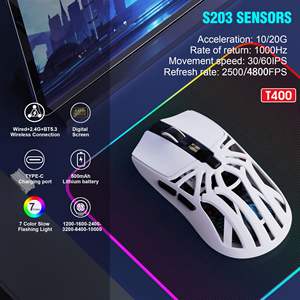 Ratón Inalámbrico 2.4G RGB para Juegos, Recargable Tipo-C, 500MAH - Product Image 1