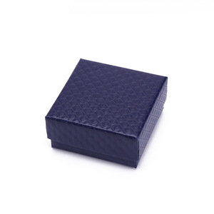 Caja de joyería cuadrada moderna al por mayor textura en relieve cubierta de cielo tierra embalaje de cartón de moda para collares anillos regalo - Product Image 5