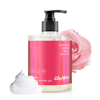 Gel Douche Hydratant et Blanchissant Anti-Bactérien Parfumé à la Rose OEM ODM 500ml Premium
