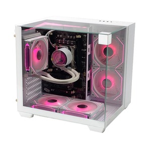 Pcooling M-Atx <span class=keywords><strong>Pc</strong></span> Case con vidrio templado <span class=keywords><strong>Gaming</strong></span> Case Escritorio Gabinete blanco <span class=keywords><strong>Pc</strong></span> Tower <span class=keywords><strong>Computer</strong></span> Casting - Product Image 3