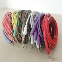 Cables de conexión mono TS de 3.5mm, delgados, de ángulo recto, con longitud personalizada, color a elección y blindaje de lámina para uso con monitor.