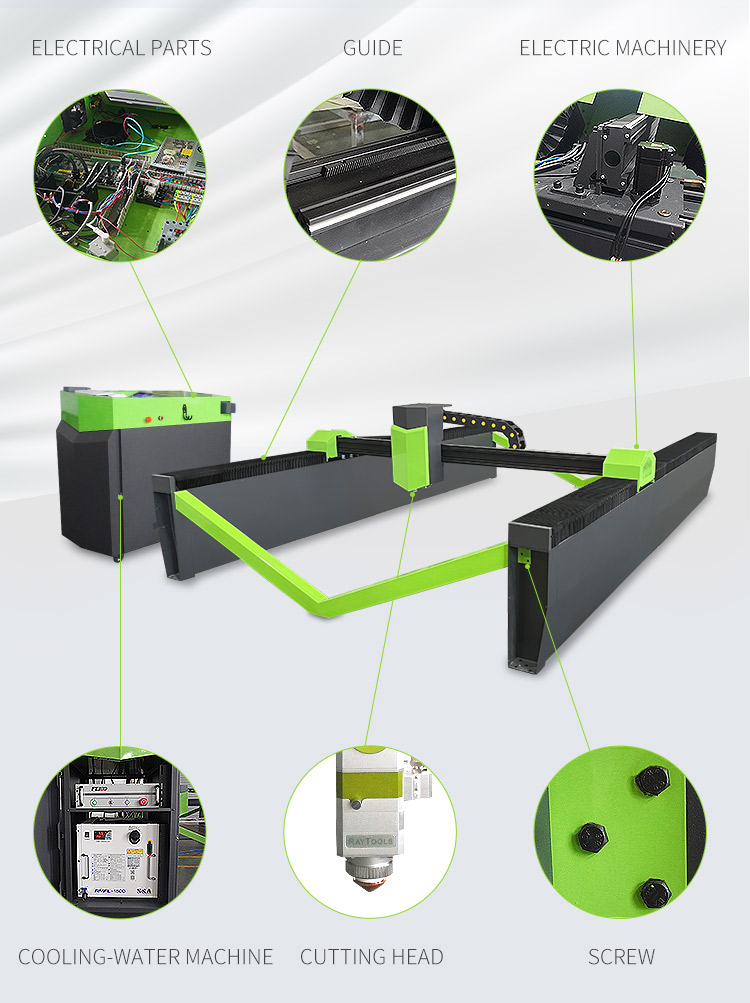 3000w 4000w CNC Metal Laser Cutter 1500*3000mm Brass Fiber Laser Cutting Machine