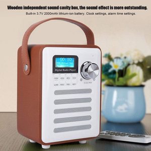 <span class=keywords><strong>Radio</strong></span> <span class=keywords><strong>FM</strong></span> portable DAB/DAB + avec haut-parleur Blue Tooth et lecteur de carte SD, préréglage des stations de support du lecteur MP3 - Product Image 2