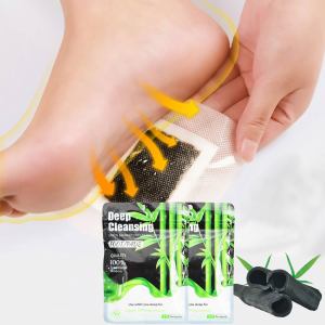 Patchs pour les <span class=keywords><strong>pieds</strong></span> au vinaigre de bambou <span class=keywords><strong>noir</strong></span>, vente chaude, nettoyage en profondeur, aide au sommeil - Product Image 2