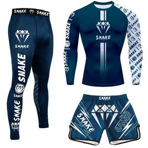 Personalizado Unisex Jiu Jitsu Rashguard uniformes pantalones cortos <span class=keywords><strong>de</strong></span> boxeo conjunto <span class=keywords><strong>Muay</strong></span> <span class=keywords><strong>Thai</strong></span> MMA UFC BJJ estiramiento ligero Sportwear - Product Image 3
