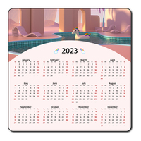 Tapis de souris en caoutchouc vierge pour sublimation, écologique, résistant à l'eau, pour le gaming, avec motifs de dessins animés et calendrier, disponible en gros et sur mesure
