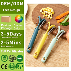 Pelador de frutas y verduras para cocina, pelador de patatas, creativo, 2 en 1, multifuncional - Product Image 1