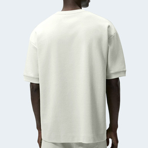 Camisetas Casuales de Algodón Grueso con Cuello Redondo, Camisetas Holgadas Lisas al por Mayor, Camisetas Extra Grandes de Alta Calidad para Hombre - Product Image 2