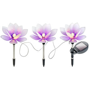 Plastic <span class=keywords><strong>Lotus</strong></span> Solar Wall Light Decoração para Jardim Pátio Deck Path Boa Qualitysolar Led Decorativa Flower Lights - Product Image 4
