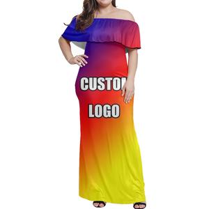 Vestido Maxi <span class=keywords><strong>Sexy</strong></span> <span class=keywords><strong>Masi</strong></span> Tapa de Fiji, Vestido Largo con Hombros Descubiertos, Vestido Vintage de Talla Grande para Mujer, Impresión Bajo Demanda - Product Image 6