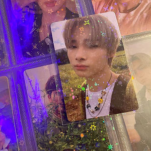 Stelle olografiche che lampeggiano pellicola protettiva morbida per carte collezionabili Photocard gioco sportivo carte idolo maniche trasparenti per carte Laser - Product Image 3