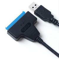 Câble de conversion USB vers SATA 7 + 15 disque dur câble de lecteur facile câble de port externe SATA de bureau 3.0