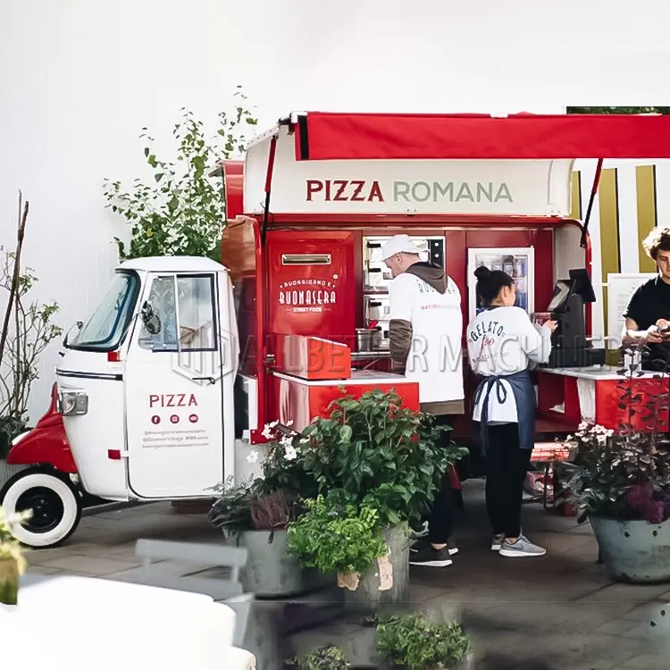 Truk Makanan Listrik, untuk Mobil Mobile Restoran Trailer Dapur Keranjang Hot Dog Bar Bir Truk Makanan Cepat