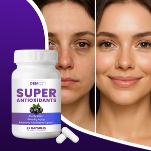 OEMプライベートラベル高効力スーパーアンチオキシダントカプセルサプリメント、ハーブエキス配合、レスベラトロール、コエンザイムQ10入り - Product Image 3