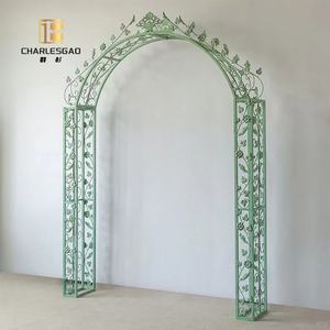 Fleurs, roses, arches, supports à fleurs, terrasses, jardins, cours, style européen rétro, <span class=keywords><strong>vintage</strong></span>, en <span class=keywords><strong>fer</strong></span> <span class=keywords><strong>forgé</strong></span>, grande portée - Product Image 2
