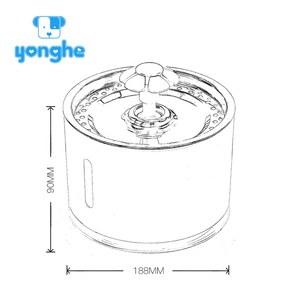 YONGHE गर्म बेच रहा है और नई 2.4L एलईडी दौर बिल्लियों और कुत्तों के लिए पालतू पानी के फव्वारे - Product Image 3