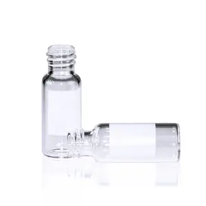 Whosale 2mL Clear Glass 12x32mm Flat Base 8-425 Screw Thread Vial With Label