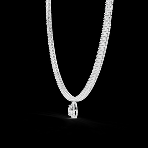 Collar con Colgante de Diamante Cultivado en Laboratorio Clásico Plateado en Oro de 14K/18K, Joyería de Boda de Lujo, Elegancia Atemporal, Brillo Moderno - Product Image 2