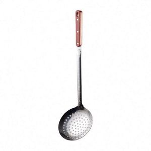 Ensemble d'ustensiles de cuisine 9 pièces en acier inoxydable avec passoire décorative gravée à long manche, compatible lave-vaisselle, pour soupes - Product Image 2