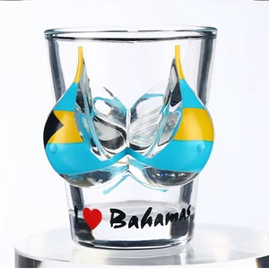 Vaso de chupito de <span class=keywords><strong>tequila</strong></span> de 40 ml con diseño de bandera nacional, personalizado, sexy, con busto de bikini, para mujeres, para recuerdo turístico - Product Image 1
