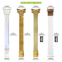 Colonne architecturale de luxe en PU, robuste et sans entretien, idéale pour la décoration de jardins, de halls et de bâtiments