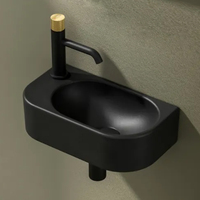 Lavabo WC ergonomique CE mini, nouvelle station de lavage, meuble élégant avec lavabo circulaire, intérieur chic, sanitaires pour hôtels