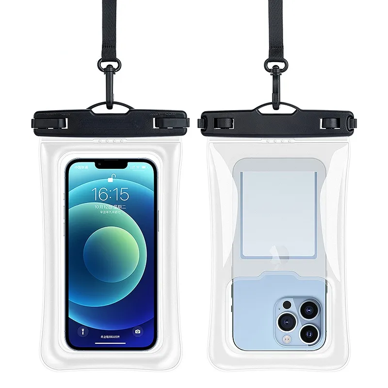 Universal Waterproof Mobile Phone Carry Bag Water Sport Out TPU Phone Case IPX8 Floating Cell Phone Pouch Dry Bag