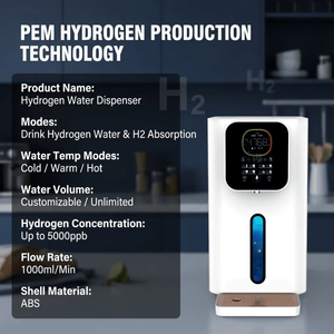 Machine à eau hydrogénée alcaline Semos W10 5000ppb, générateur d'H2 chaud et froid de bureau, pour boire et inhaler, 4 modes de température, OEM - Product Image 3